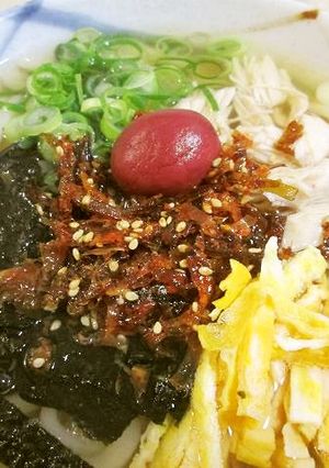 那古野の華の鶏飯風うどん-レシピのメイン写真