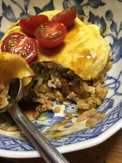 さばの味噌煮缶で作るヘルシーなオムライス-レシピのメイン写真