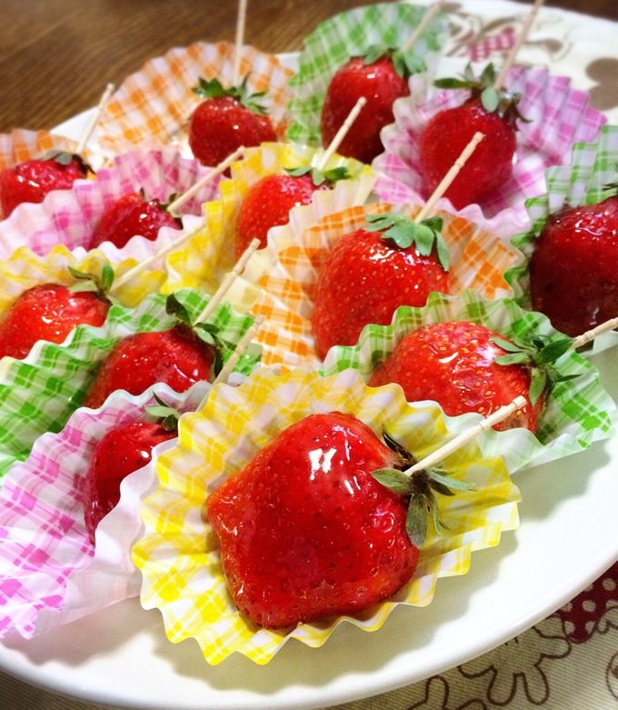 とっても簡単いちご飴♡ by もっちーレシピ♪♪ 【クックパッド】 簡単