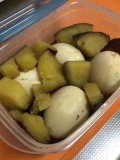 簡単♪サツマイモと卵の煮物-レシピのメイン写真