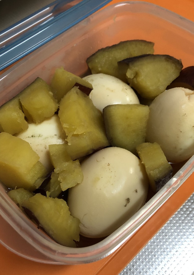 簡単♪サツマイモと卵の煮物-レシピのメイン写真