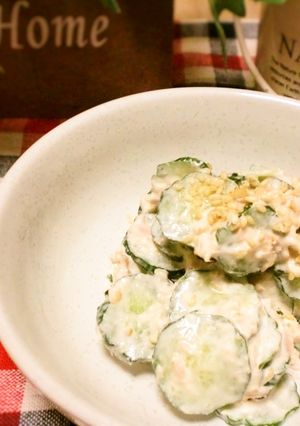 ぱぱっと！きゅうりとツナの胡麻マヨ和え-レシピのメイン写真