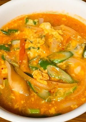 おいしいキムチの漬け汁救済☆チゲ風スープ-レシピのメイン写真