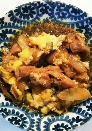 ヘルシオホットクックで鶏肉の卵とじ-レシピのメイン写真