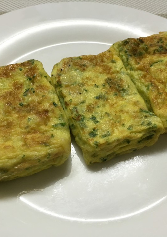 干しエビとパセリの卵焼き-レシピのメイン写真