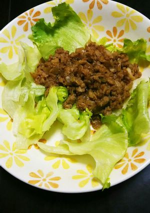 肉味噌レタス巻-レシピのメイン写真