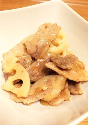 冷めても美味♡豚肉蓮根白バルサミコ酢炒め-レシピのメイン写真