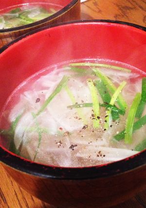 たっぷり葱のスープ-レシピのメイン写真