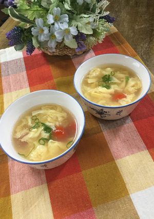 プチトマトと卵のスープ♡-レシピのメイン写真
