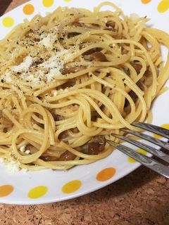 納豆となめこのおろしパスタ-レシピのメイン写真