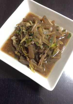 ネギとこんにゃくのすき焼き風-レシピのメイン写真