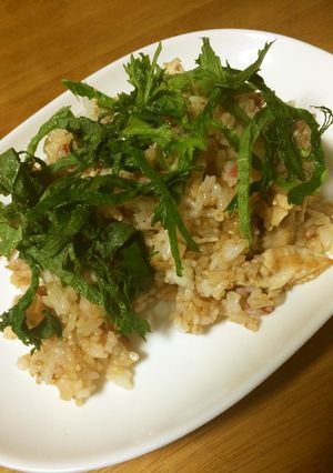 ササミと梅肉の焼き飯-レシピのメイン写真