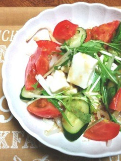 まるごとトマトと豆腐のサラダ-レシピのメイン写真