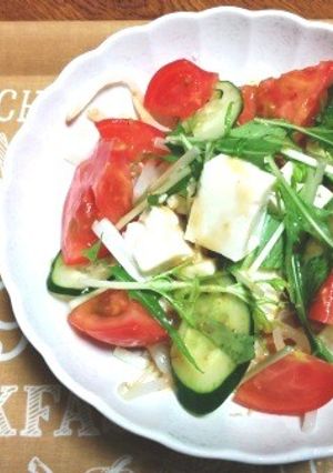 まるごとトマトと豆腐のサラダ-レシピのメイン写真