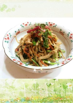 切り干し大根と高野豆腐のﾓﾘﾝｶﾞ炒め煮-レシピのメイン写真