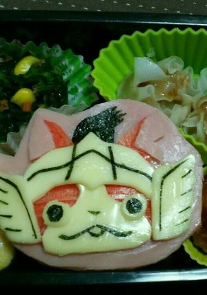 キャラ弁 ジバニャン劉備 妖怪ウォッチ-レシピのメイン写真