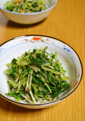 簡単副菜✿水菜のゆかりおかか和え-レシピのメイン写真