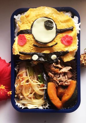 ミニオンキャラ弁-レシピのメイン写真
