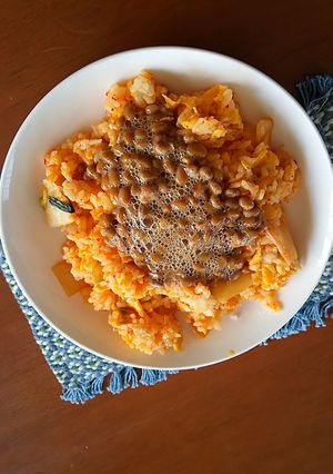 キムチチャーハン納豆のせ-レシピのメイン写真