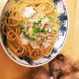 アマドコロ&納豆&大根おろしの和風パスタ