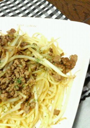 ひき肉ともやしの♡スパイシーパスタ♡-レシピのメイン写真