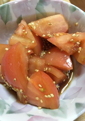 トマトの甘じょっぱサラダ-レシピのメイン写真