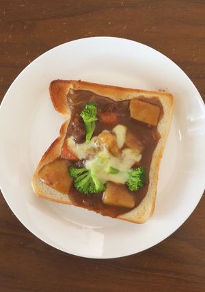 【妻喜んだ】チーズカレー食パン-レシピのメイン写真