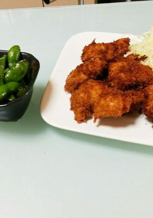 ささみフライと枝豆のペペロンチーノ-レシピのメイン写真