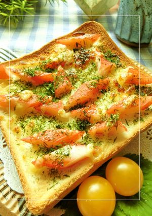 青海苔香る❀かにかまチーズトースト-レシピのメイン写真