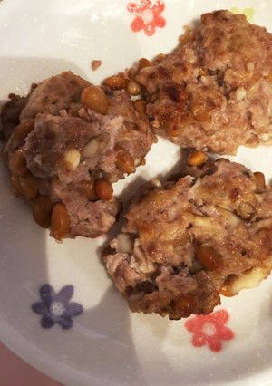 アレっこmenu☆納豆きのこバーグ-レシピのメイン写真