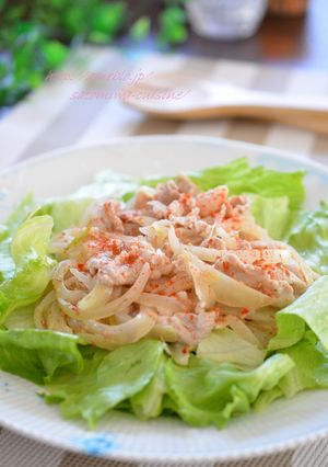 玉ねぎまるごと和風豚しゃぶサラダ♫-レシピのメイン写真