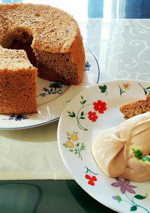 紅茶シフォンケーキ＊紅茶クリームを添えて-レシピのメイン写真