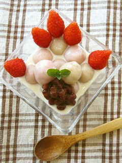 いちごバナナ白玉の豆乳ぜんざい-レシピのメイン写真