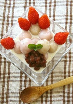 いちごバナナ白玉の豆乳ぜんざい-レシピのメイン写真