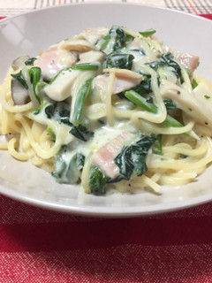 ほうれん草とベーコンのクリームパスタ-レシピのメイン写真