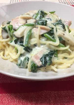 ほうれん草とベーコンのクリームパスタ-レシピのメイン写真