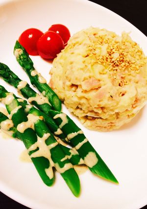まるごとじゃがいもの胡麻風味ポテトサラダ-レシピのメイン写真