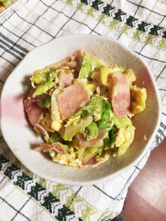 春キャベツとベーコンの卵炒め♪-レシピのメイン写真