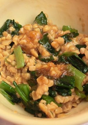 飲み仲間　晩酌のつまみに　納豆ほうれん草-レシピのメイン写真