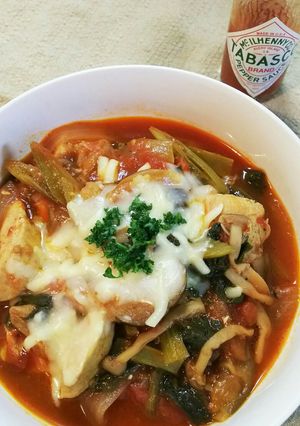 野菜たっぷり☆かんたん鶏肉トマト煮込み-レシピのメイン写真