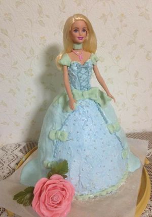 バービーケーキ☆ﾌﾟﾗﾁｮｺ☆生クリーム-レシピのメイン写真