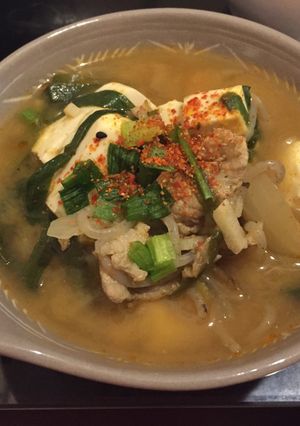 キムチ味豚汁-レシピのメイン写真