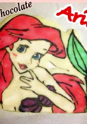 キャラチョコプレート ディズニーアリエル-レシピのメイン写真