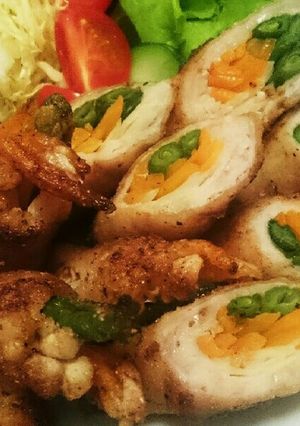 お弁当お摘みに‼ガーリック野菜肉巻き♪-レシピのメイン写真