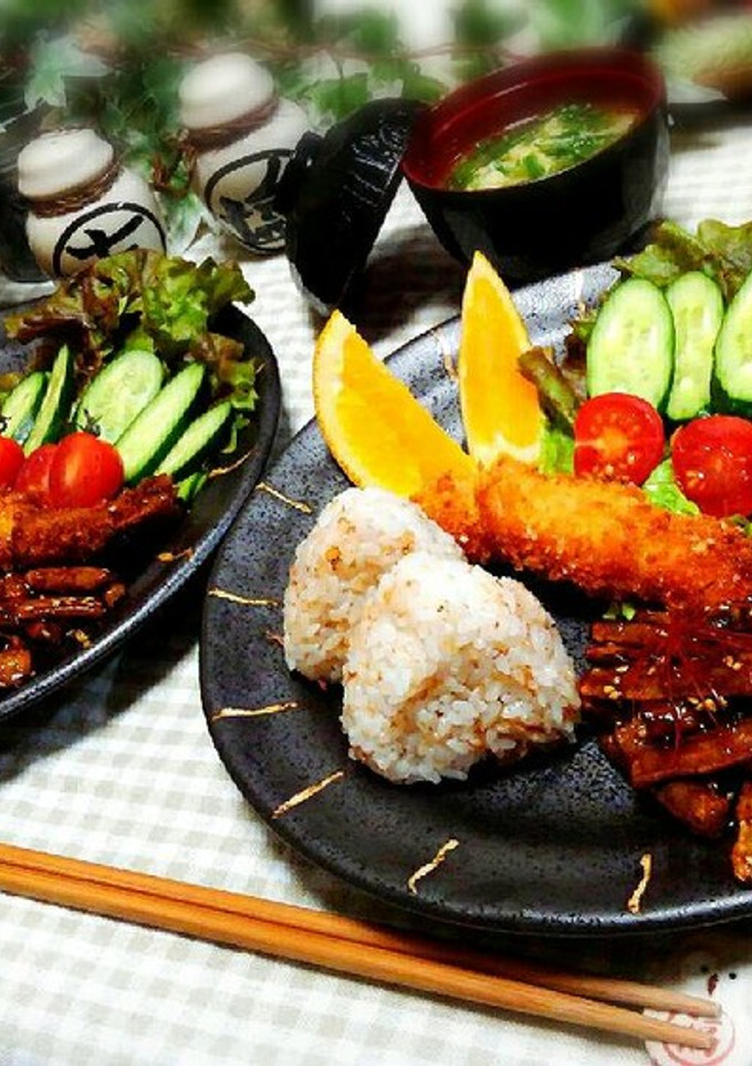 ごぼうの甘辛揚げ　和プレート-レシピのメイン写真