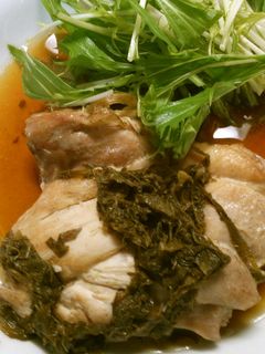 簡単♪鶏もも肉の大葉入り甘酢照りソース!-レシピのメイン写真