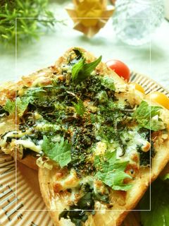 磯紫蘇香る❀刻みわかめの和トースト-レシピのメイン写真