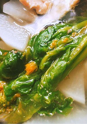 超簡単！菜の花・ほうれん草の昆布締め-レシピのメイン写真