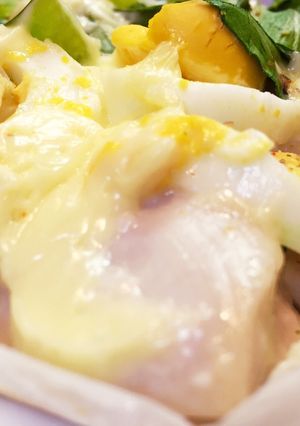 鶏胸肉で♡ゆで卵と野菜のピザ風☆*+-レシピのメイン写真