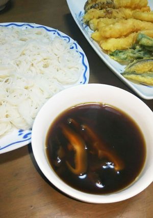 休日ランチ～椎茸めんつゆのそうめん-レシピのメイン写真